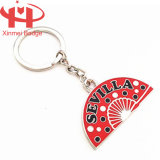 Special Zinc Alloy and Leather Keychain/ Customer Blank Promotional Metal Keyring