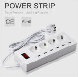 Safe High Quality CE/FCC/RoHS Approved White Color EU Smart Socket with Switch & Electrical Socket