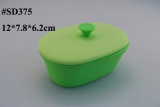 Mini Size Silicone Lunch Box, Food Bowl, Food Container, Healthy Food Case (SD375-Green)