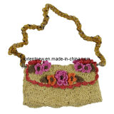 Crochet Gift Bag with Flower Trimming