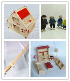 Dramatic Play Pretend Play Doll House Mini Furniture Wooden Sword