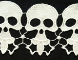 Skull Design Water Soluble Strip Lace