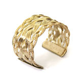 Gold Plating Fashion Metal Bangle Jewelry (HBG-10442)