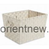 Woven Straped Basket for Storage