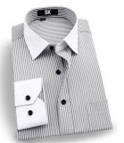 Men's Business Wrinkle Free Striped Contrast Collar&Cuff Shirt