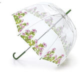 Flower Printing Transparent Straight Umbrella (BD-39)