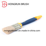 Rubber Plastic Handle Pure Bristle Paint Brush (HYP034)