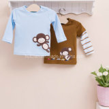 100%Cotton Infant Clothes, Cute Monkey Designs Infant Tshirt, Infant Tshirt Boys (1306032)