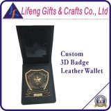 Custom Logo 3D Badge Leather Wallet