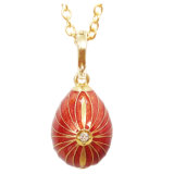 Faberge Style Color Enameled Easter Egg Pendant Necklace (MYD-002)