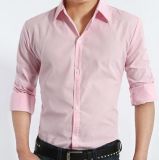 100% Cotton Casual Fashion Long Sleeves Men's Shirt (WXM963)