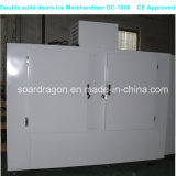 Indoor Ice Storage Freezer with Double Solid Doors