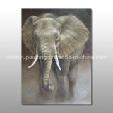 Pure Hand-Painted Elephant Oil Painting