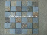 Antique Rusty and Green Slate Mosaic Tile for Wall Cladding