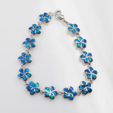 Beautiful Flower 925 Silver Opal Jewelry Bracelet (BSB2055)