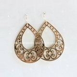 Kc Gold Plated Round Drop Earrings Women Fashion Accessory