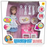 Children Kitchen Toy Play Set with Fashion Doll (BZC93494)