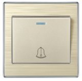 Brushed Alluminum Doorbell or Bell Control Wall Switch Plate