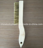 Pure Brass Wire Wood Handle Appliance Cleaning Brush (YY-543)