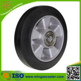 Industrial Aluminium Center Elastic Rubber Caster Wheel