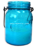 Glass Jar Citronella Candle with Iron Wire Handle (SK809002)