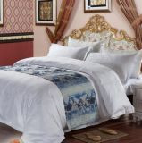 Hotel White Embroidery Bed Sheet Set