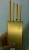 4 Bands Handheld Mobile Signal Jammer, Mini Cellphone Jammer, Signal Blocker (Golden)