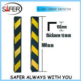 800mm Black Rubber Corner Protector with Reflective Tape