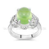 Green Jade Sterling Silver 925 Ring