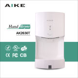 New SGS Certificate Most Energy Saving Eco ABS Body Automatic Infrared Sensor Single High Speed Jet Air Toilet Hand Dryer (AK2630T)