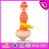 New Wood Spinning Top Toy for Baby, Educational Wooden Toy Spinning Top, Spinning Top Toy Wood for Children W01b021