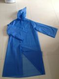 Adult Blue100% PEVA Raincoat with Hood and Polybag Azo Free