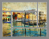 5 Panels Venice Sightsoil Painting Reproductions