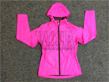 100% PVC Beauty Pink Color Rain Jacket for Kids