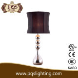 Silver Most Popular Hotel Table Lighting with Fabric Shade