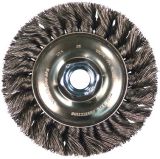 Wheel Brushes with Nut, Twist Knotted Wire, 75mm~200mm Diameter