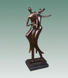 Abstract Bronze Lover Sculpture (TPY-049)