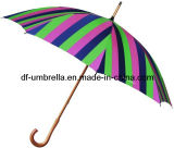Wooden Fashion Straight Umbrella, Carnival Walking Stick Umbrella
