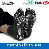 Silicone-Beaded Traction Non Slip Full Toe Socks for Women & Men