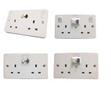13A Metel Type Protected Safety Wall Switch Socket with RCD Switch for UK