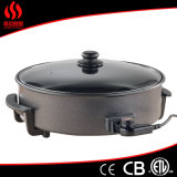 Pizza Pan /Electric Multifunction Pizza / Skillet with Full Glass Lid with Adjustable Thermostat Controller Pan