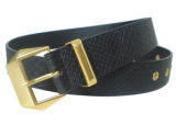 PU Leather Belt with Metal Tip