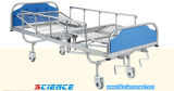 Staniless Steel Manual Hospital Bed with Two Functions