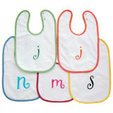 Baby Bib with 5 Colors of Binding and Logo Emb