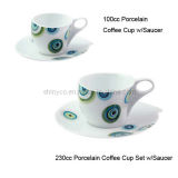 Porcelain Coffee Cup Set W/Saucer (Style# 2672)