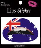 Australia Flag Lip Sticker, Fashion Tattoo Sticker, Customized Body Art Tattoo Sticker, Promotion Gift
