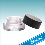 (D) 15g Cylindrical Acrylic Pressed Powder Case with Plastic Cap