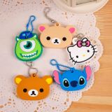 Cute Cartoon Silicone Key Chain for Promotion