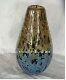 Brown and Blue Decoration Craft Glass Vase