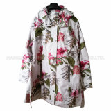 Flower PVC Raincoat for Adult